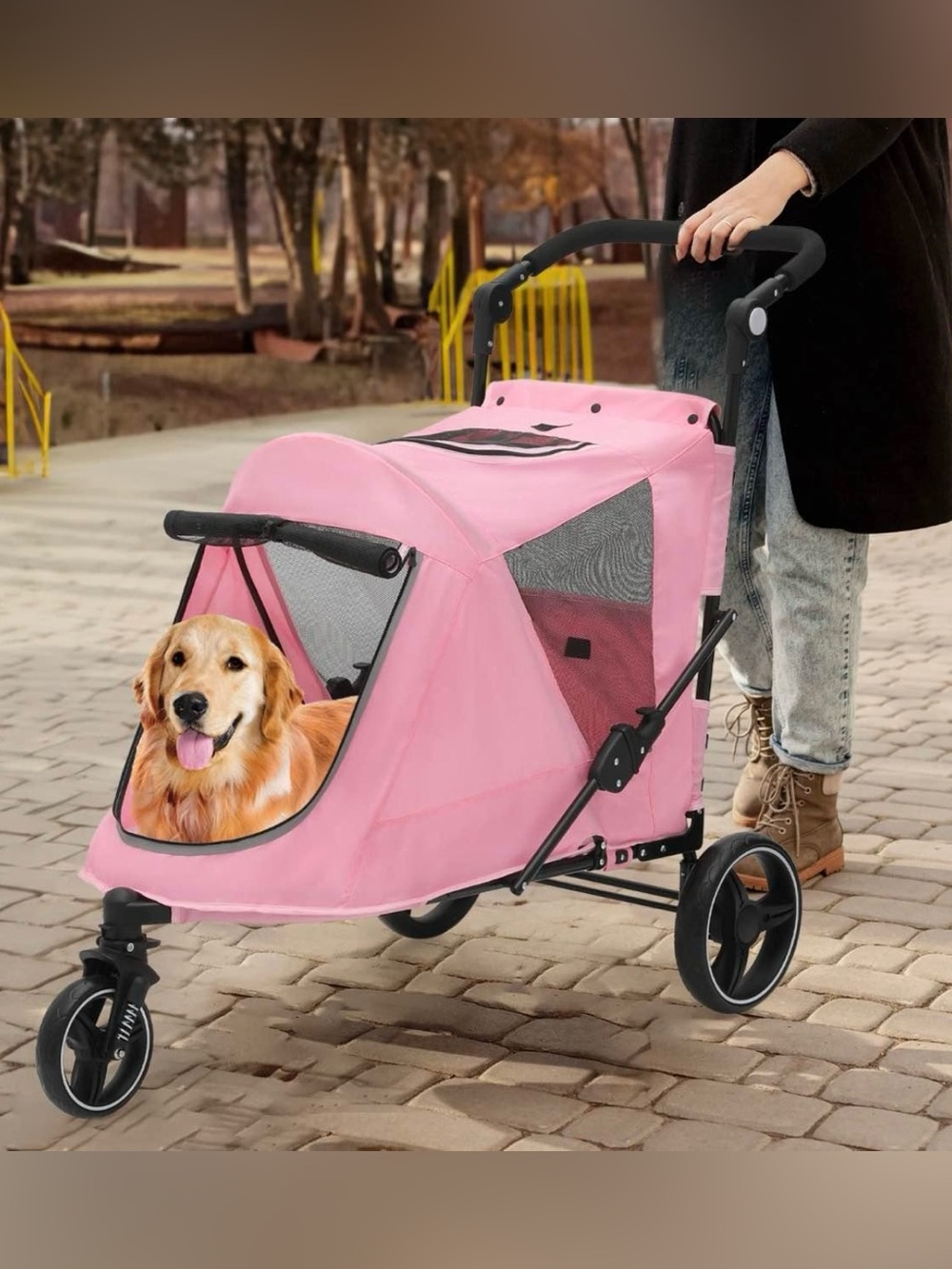 BEAUTIFUL X-LARGE BABY PINK PET STROLLER 🎀💕😊